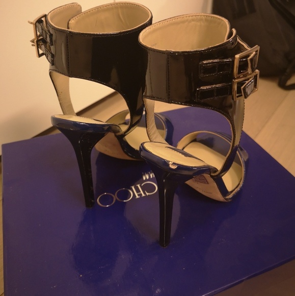 Jimmy Choo for HM Bondage peep-toe Stilettos - Picture 6 of 8
